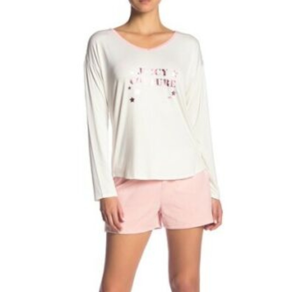 Juicy Couture Pajama Top & Shorts PINK NWT